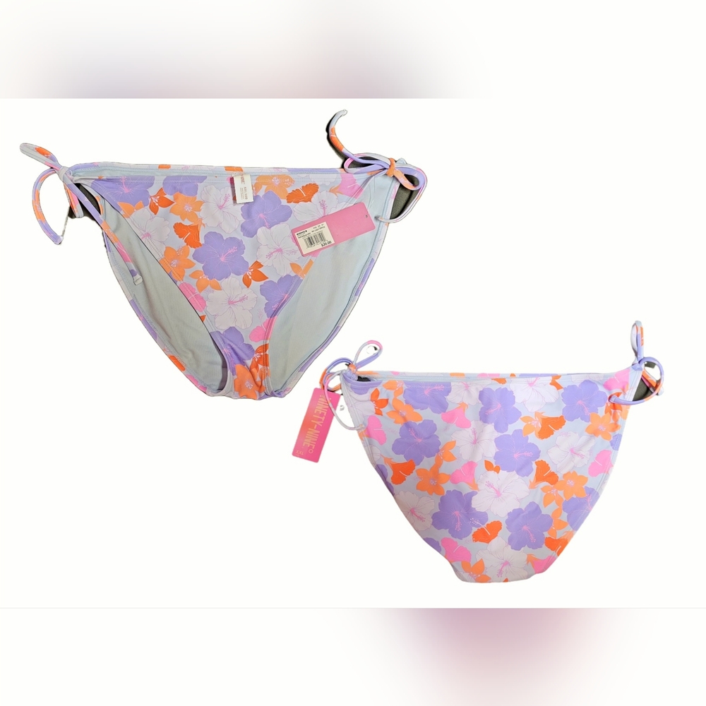 NWT Wild Garden Floral Hipster String Bikini Bottoms by Ninety-Nine° sz Jrs XXL